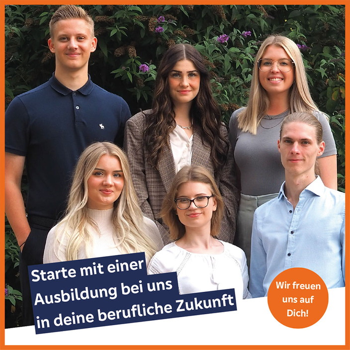 sechs junge Azubis sechs junge Azubis