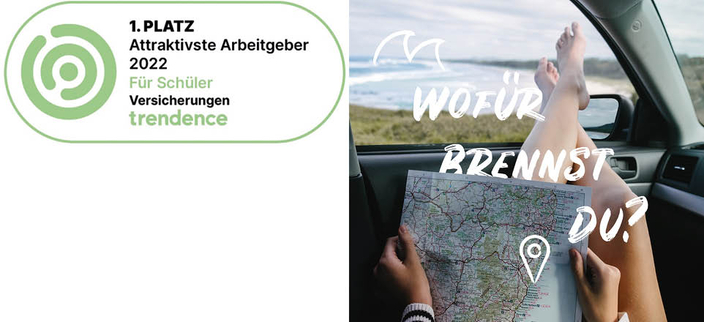Collage Siegel 1. Platz Attraktivste Arbeitgeber 2022 und Wofür brennst du? Collage Siegel 1. Platz Attraktivste Arbeitgeber 2022 und Wofür brennst du?
