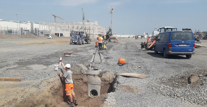Situation auf einer Baustelle Situation auf einer Baustelle