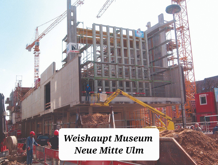 Die Baustelle des Weishaupt Museums Neue Mitte Ulm