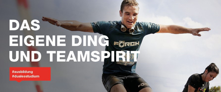 Bild mit dem Slogan "DAS EIGENE DING UND TEAMSPIRIT"