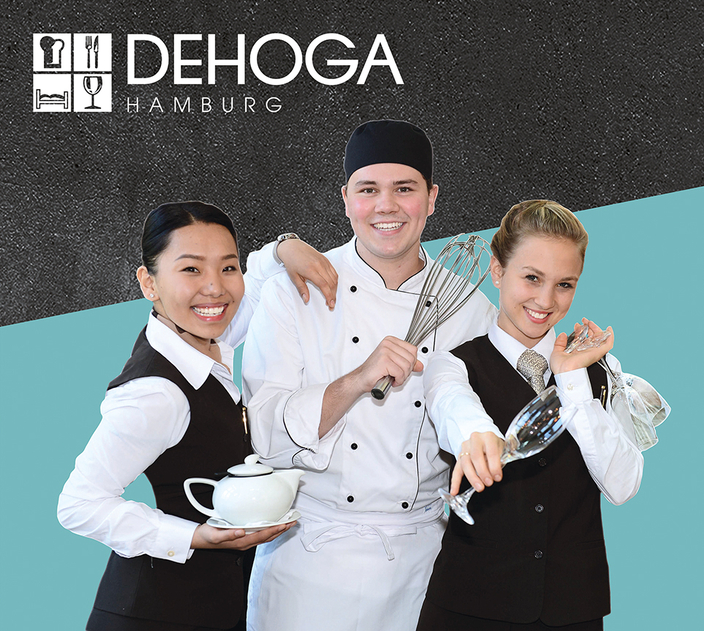Werbekampagne mit drei Auszubildenden aus Gastronomie und Hotellerie
