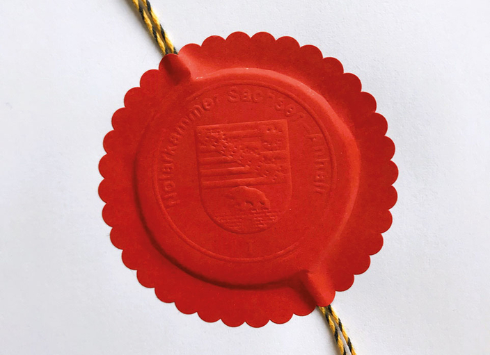 Rotes Siegel der Notarkammer Sachsen-Anhalt Rotes Siegel der Notarkammer Sachsen-Anhalt