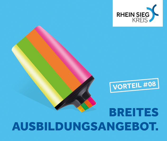 Kampagnenbild "Vorteil #08Breites Ausbildung"sangebot. Kampagnenbild "Vorteil #08Breites Ausbildung"sangebot.