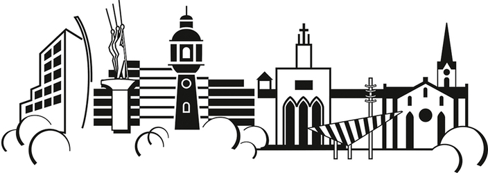 Silhouette der Stadt Neu-Ulm Silhouette der Stadt Neu-Ulm