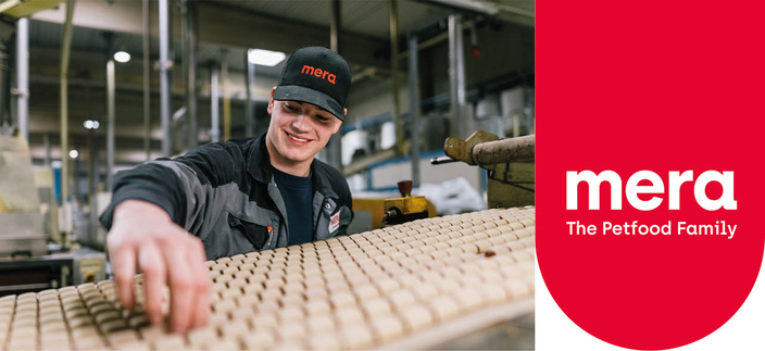Logo MERA und Azubi mit mera-Bascape bei der Arbeit Logo MERA und Azubi mit mera-Bascape bei der Arbeit