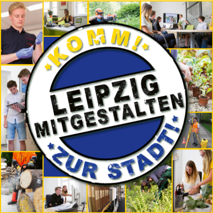 Kampagnenbild Komm! Zur Stadt! Leipzig mitgestalten. Kampagnenbild Komm! Zur Stadt! Leipzig mitgestalten.