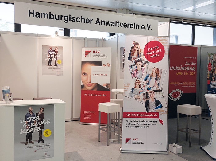Messestand des Hamburgischen Anwaltvereins Messestand des Hamburgischen Anwaltvereins