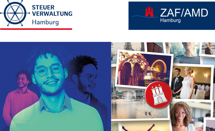 Logo und Azubikampagne Hamburgische Verwaltung - Allgemeine Verwaltung und Steuerverwaltung Logo und Azubikampagne Hamburgische Verwaltung - Allgemeine Verwaltung und Steuerverwaltung