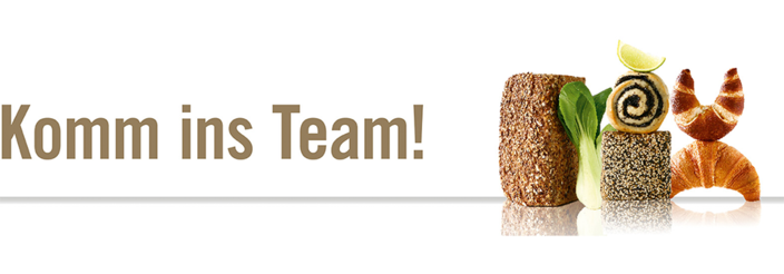 Kampagnenbild "Komm ins Team!" mit abgebildetem Backwerk Kampagnenbild "Komm ins Team!" mit abgebildetem Backwerk