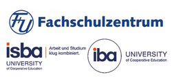 Logo-Collage: F+U Fachschulzentrum, isba, iba University