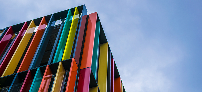 Das bunte Gebäude der Katholischen Fachschule für Sozialpädagogik Freiburg Das bunte Gebäude der Katholischen Fachschule für Sozialpädagogik Freiburg