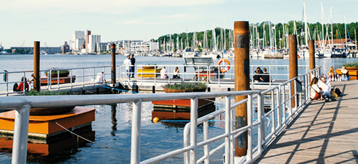 Der Hafen von Flensburg bei schönem Wetter Der Hafen von Flensburg bei schönem Wetter