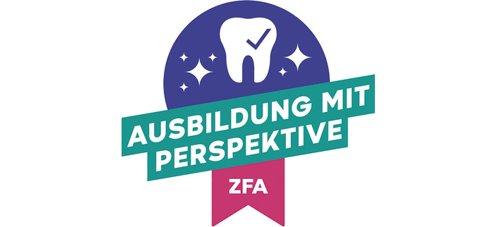 Siegel mit Zahn und Aufschrift "Ausbildung mit Perspektive" Siegel mit Zahn und Aufschrift "Ausbildung mit Perspektive"