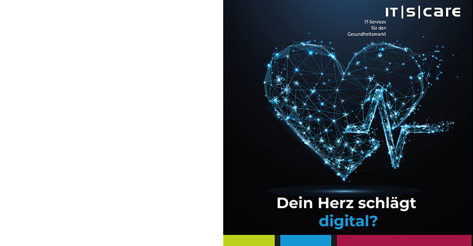 Herzschlag mit Slogan "Dein Herz schlägt digitel?"