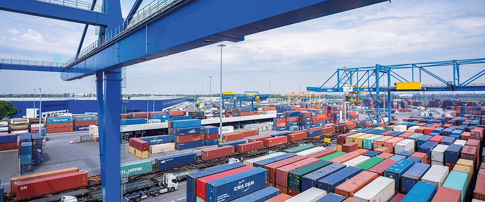 Ansicht Containerhafen Ansicht Containerhafen