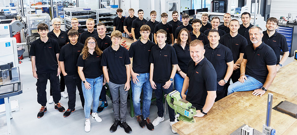 Auszubildende der maxon motor GmbH